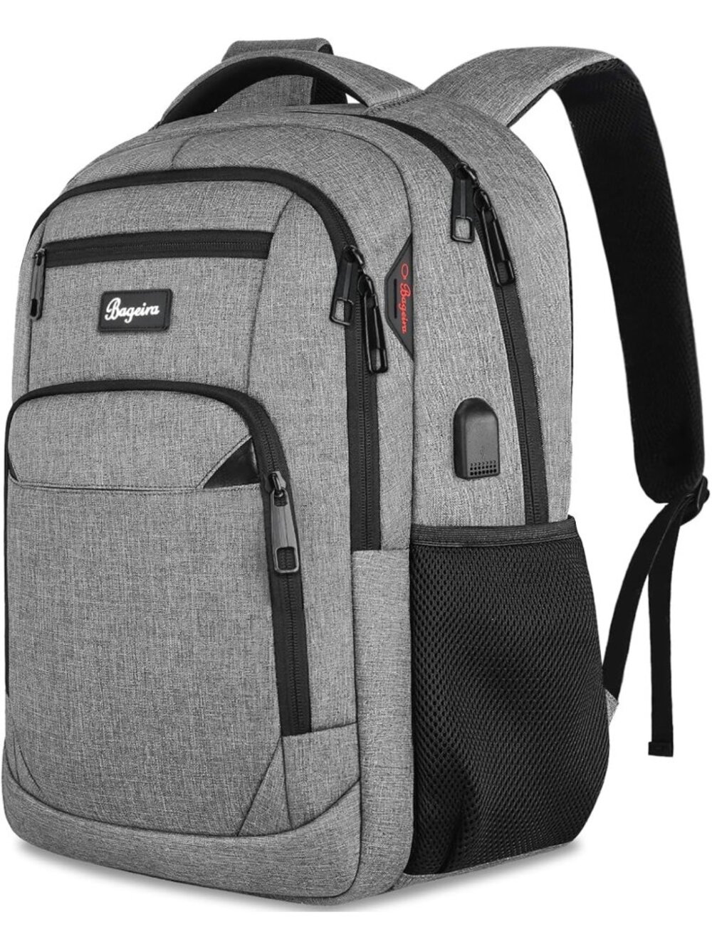 Durable Water-Resistant Travel Laptop Backpack with USB Port for School & Work
